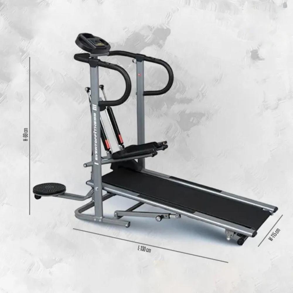 4-In-1 Manual Treadmill With Stepper High Quality And Strong Steel