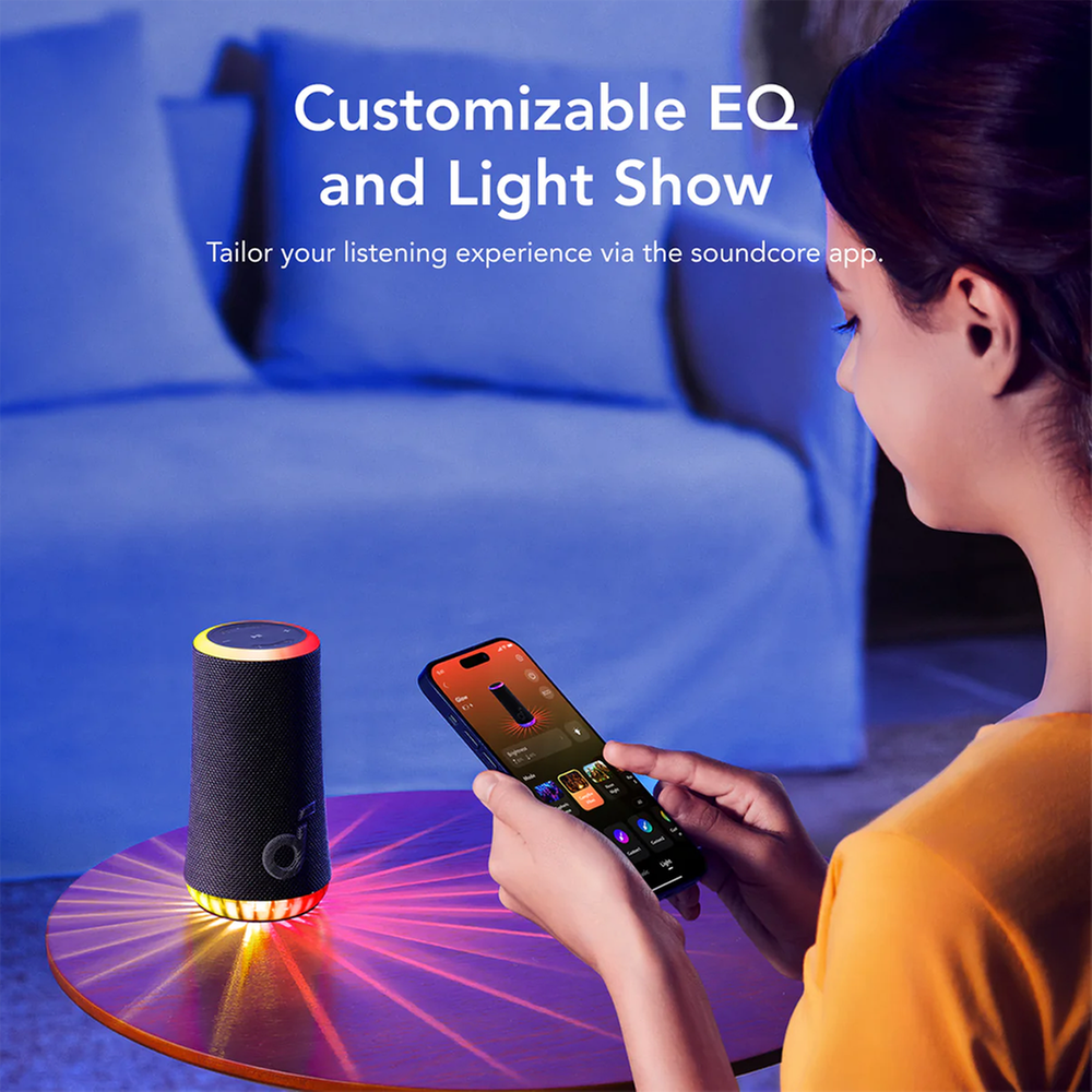 Anker A3166 Soundcore Glow Portable Speaker With 30W 360° Sound