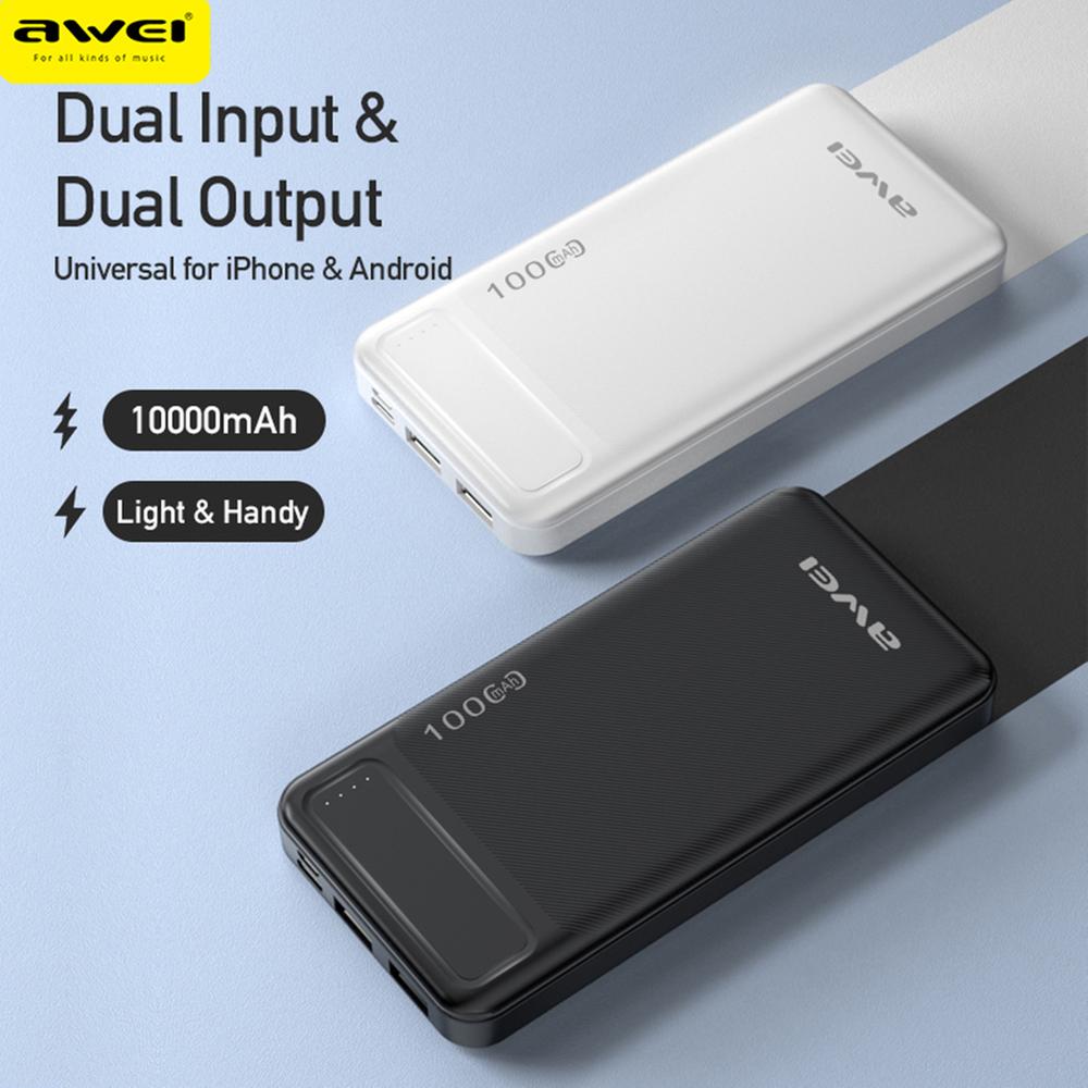 Awei P5K 10000mAh Dual USB Port Fast Charging Power Bank : Awei |  Rokomari.com