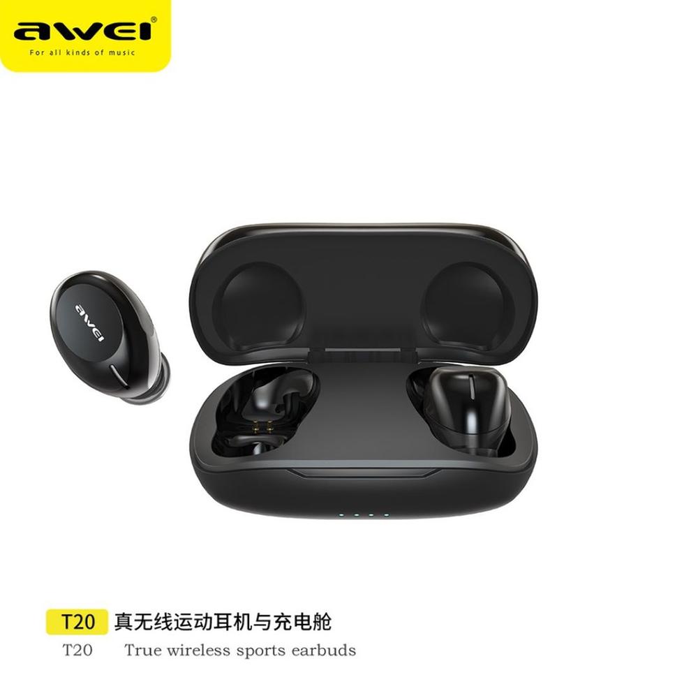 Awei T20 Touch Control Earbuds TWS Bluetooth HiFi Sound True