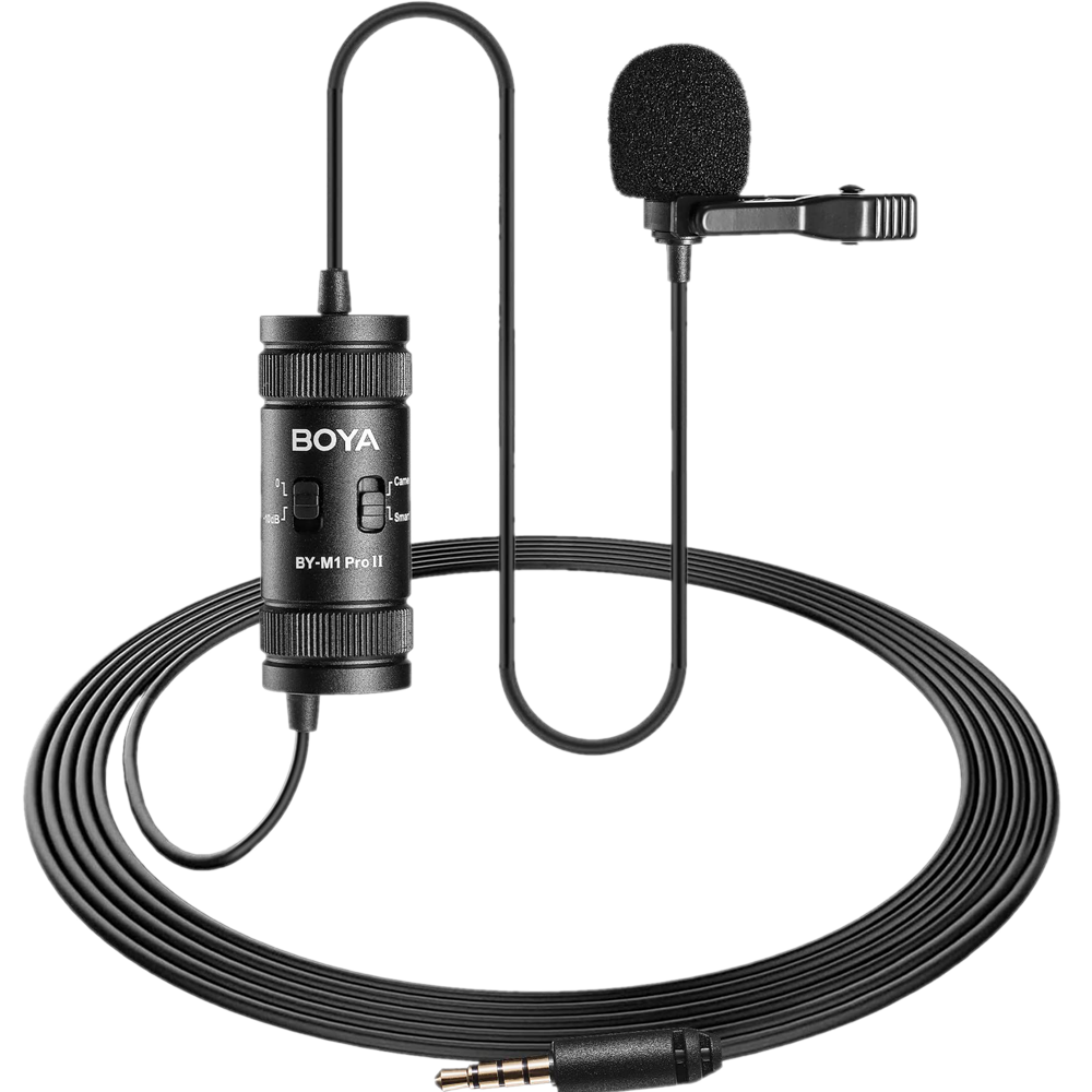 BOYA BY-M1 Pro II Universal Lavalier Microphone with 6m Cable and Inline Controller