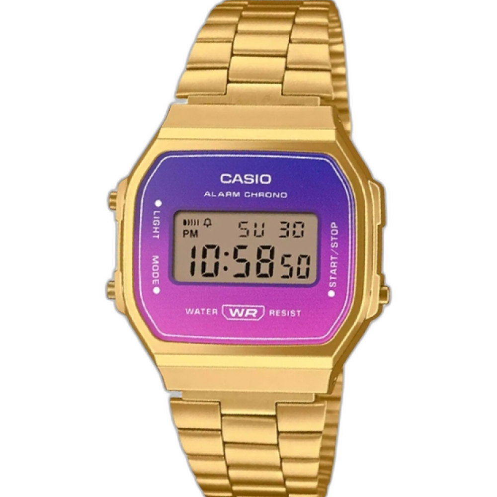 Casio Classic Illuminator Digital Watch Golden Chain A168WERG