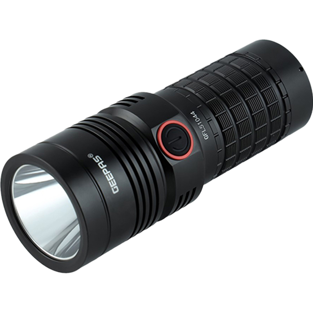 Geepas GFL51044 Rechargeable LED Flashlight And Torch Light With Power Bank