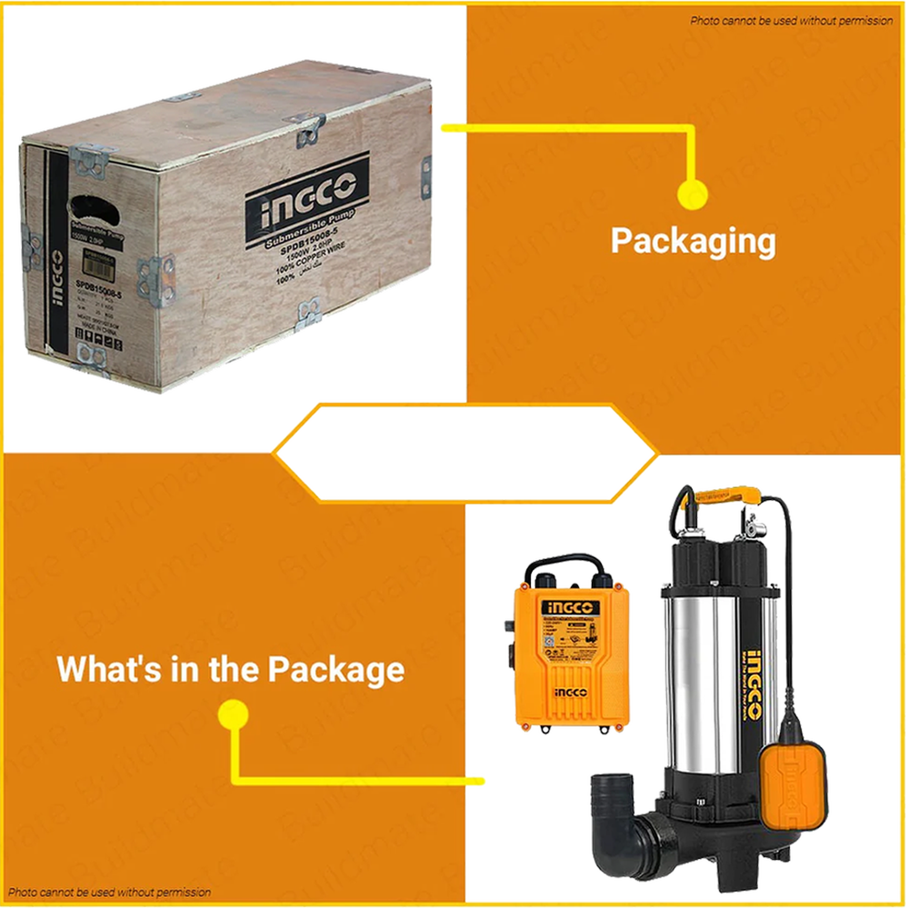 INGCO SPDB15008 Sewage Submersible Pump INGCO