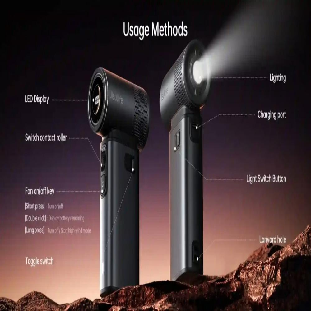 JisuLife Handheld Fan Ultra2 - 9000mAh 100-Speed Turbo | Rokomari JisuLife Handheld Fan Ultra2 - 9000mAh 100-Speed Turbo | Rokomari