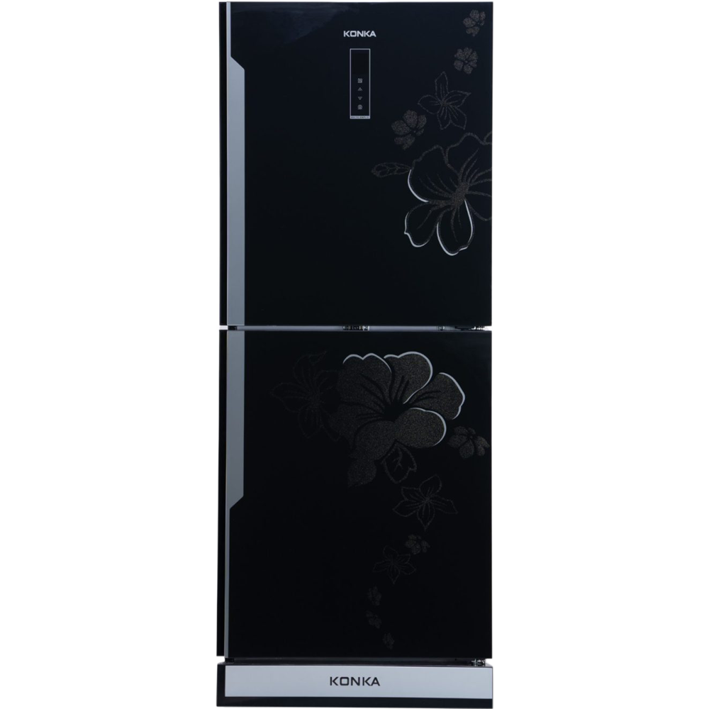 KONKA-KRT-315EIGB Refrigerator-Black, Upper Freezer, Digital