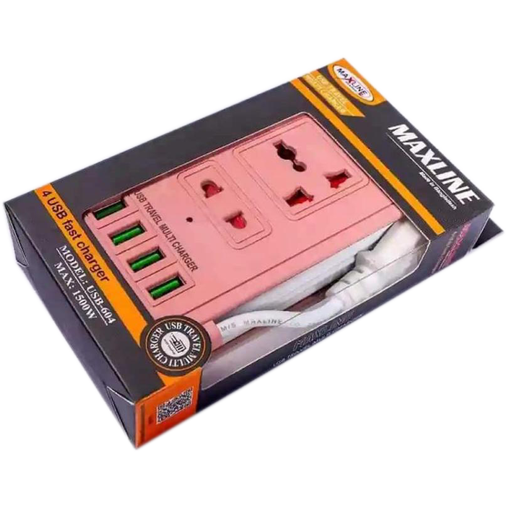 Maxline ML-604 USB Ports Sockets Travel Multi Charger And