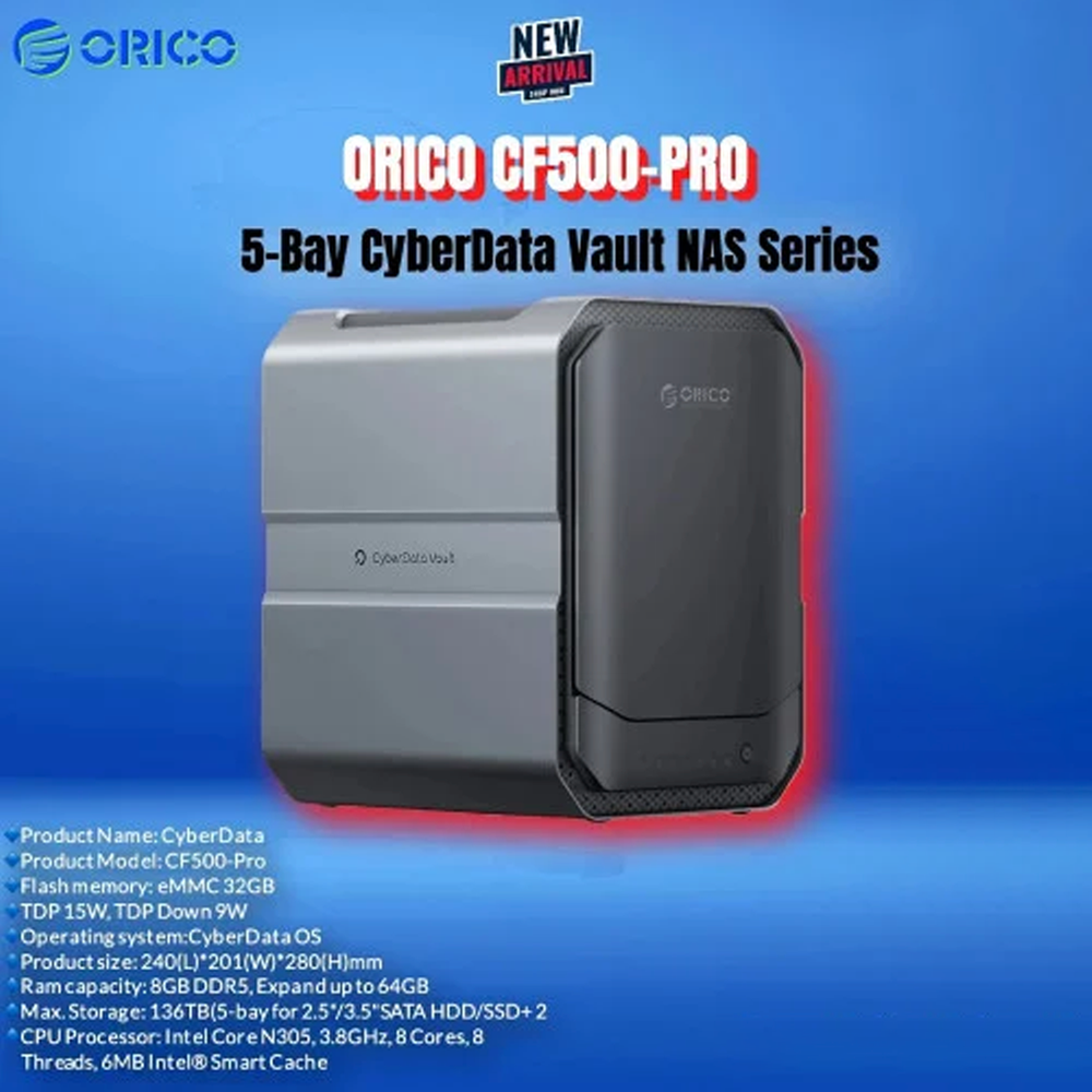 ORICO CyberData CF500-Pro 5 Bays Desktop Storage - CF500- Pro-UK