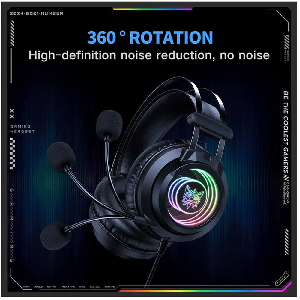Onikuma X80 3.5 mm Wired RGB Gaming Headset : Onikuma | Rokomari.com