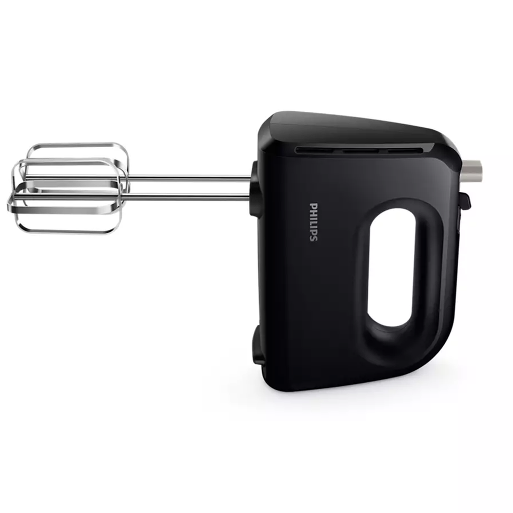 Batteur Sur Socle Philips HR 3705/00 - Moteur 300W, 5 Vitesses + Turbo, Fouet Et Crochet Inox - 12
