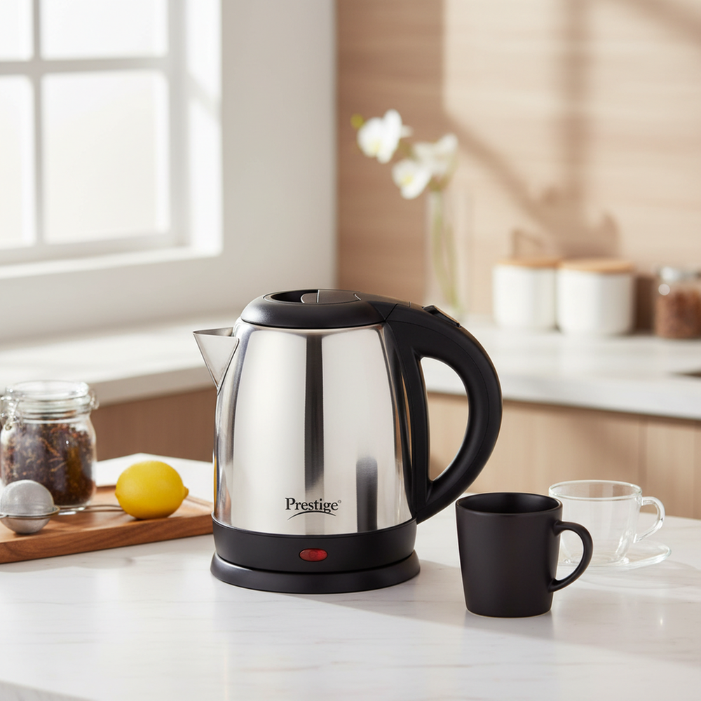 Prestige Electric Kettle - 2 Liter - Silver And Black