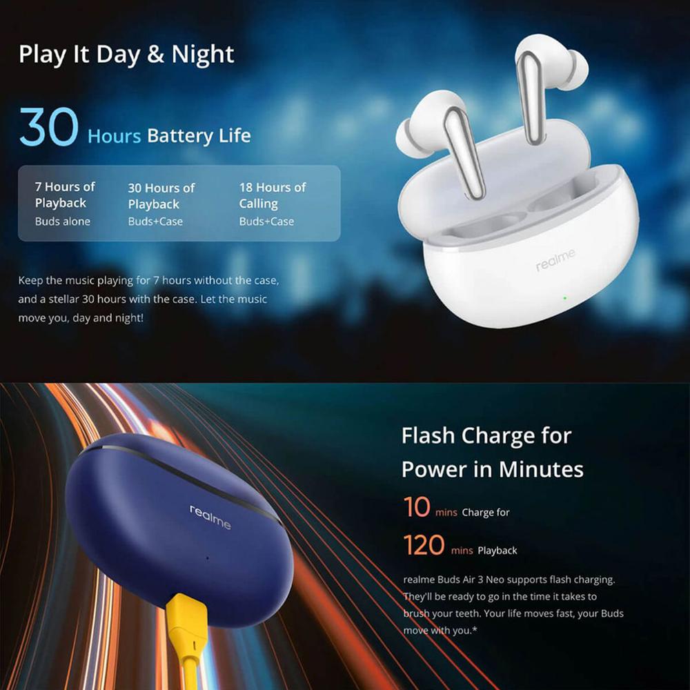 Realme Buds Air NEO TWS Earphone Blue Realme