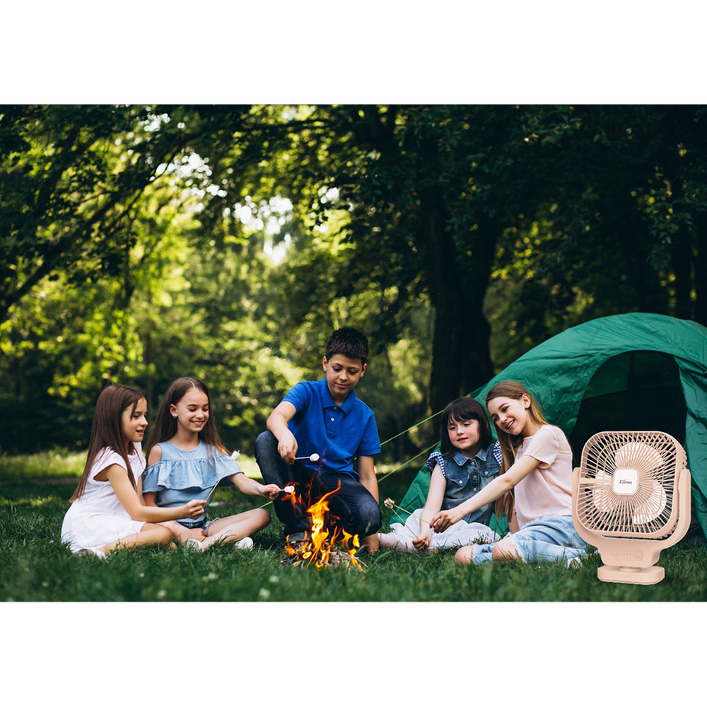 Rechargeable EM-KN283A AC/DC 7 Inch Mini Table Fan With LED