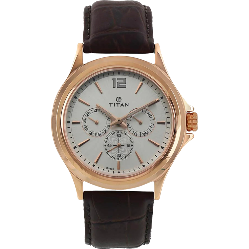 Titan Neo White Dial Multifunction Watch for Men 1698WL01