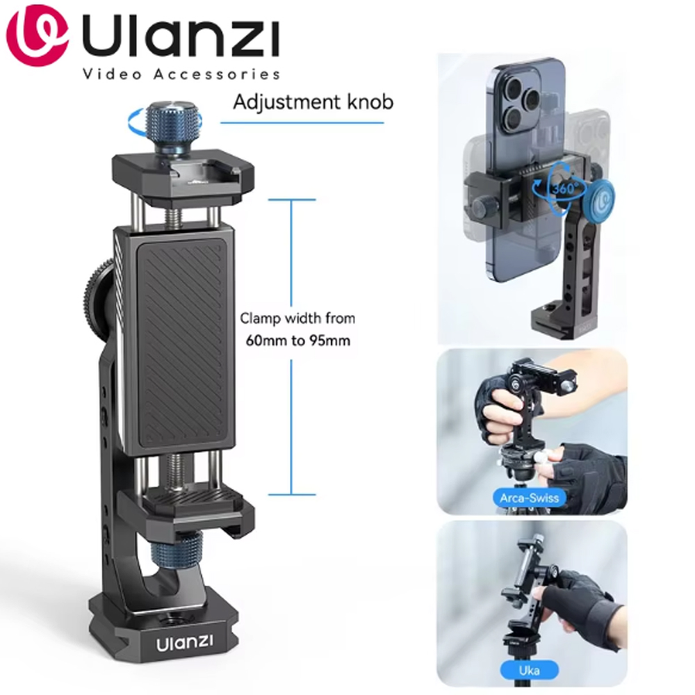 Suporte De Celular Ma53 - Ulanzi 360° Cor Preto | Frete grátis