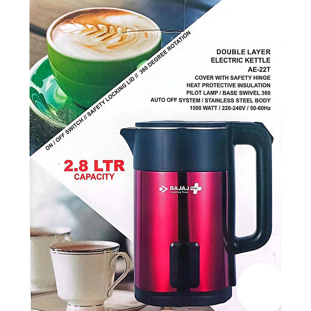 Double Layer Bajaj Electric Kettle L AE-22T Bajaj