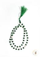 Crystal White and Green Stone Tasbih-তসবিহ image