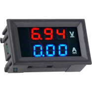 0.28 Inch Mini Digital Voltmeter Ammeter DC 100V 10A Panel Amp Volt Current Meter Tester 0.28 Inch Blue Red Dual LED Display image