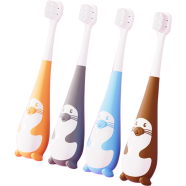 10000 Hair Children's Toothbrush 2-12 Years Old Small Brush Head Oral Cleaning Baby Seal Cartoon Standing Children's Toothbrush -1Pcs image