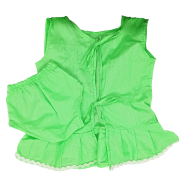 100 Percent Cotton And Handmade/Homemade Newborn Baby Girl NIMA 4 Pcs (2 set) Combo, Soft And High Quality 2 Different Color (nima_2)Green,0-12 Months image