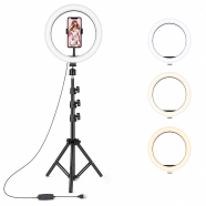10 Inch Ring Light with 7Fit Light Stand Photo Studio Camera Makeup for Smartphone YouTube Facebook live Video image
