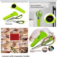 10 in 1 Household Scissors with Magnetic Holder - (Random) image