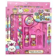 10pcs Kids Stationery Set For Girls and Boys-PINK icon