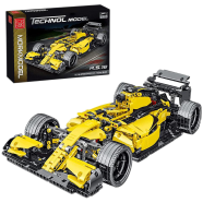 1:10 Yellow Racing Car Blocks 1084pcs Technic Formula 1 Exclusive Car Building Blocks Set -305693974