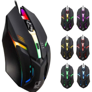1200 DPI M6 7 Color LED Light Gaming Mouse - Black -with Optical Tracing System and 5 Million Clicks /Transparent Bluetooth Mouse image