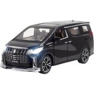 1:24 Die cast Metal Toyota ALPHARD HYBRID Toy Car Vehicles Metal Car 6 Doors Open Model Car Sound Light Toys For Children Gift (Metalcar Alphard-C4011-W) image