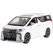 1:24 Die cast Metal Toyota ALPHARD HYBRID Toy Car Vehicles Metal Car 6 Doors Open Model Car Sound Light Toys For Children Gift (Metalcar Alphard-C4011-W) image