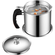 1.2L Oil Strainer Pot Leakproof Stainless Steel Can image