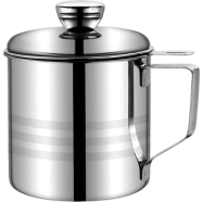 1.2L Oil Strainer Pot Leakproof Stainless Steel Can icon