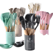 Cooking Tools Kitchen Cookware Set Silicone Utensils-12pcs image