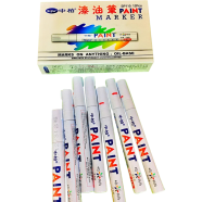 12 Piece Waterproof Tire Marking Pen - White (Bundle Of 12) image