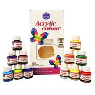 12 Shades keepSmiling Acrylic Colours 25ml Jar image