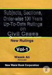 Subject, Sections, Order Wise 100 Years Up-to Date Rulings on Civil Cases Volume 1 image