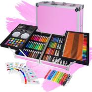 145-Piece Art Supplies Set for Kids, Portable Aluminum Case Art Kit (Pink) image