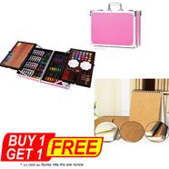 145-Piece Art Supplies Set for Kids, Portable Aluminum Case Art Kit (Pink) with Free Handmade Drawing Pad A5 image