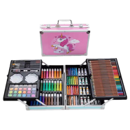 145 Pcs of aluminum box painting set double layer set brush student watercolor pen suit learning stationery prizes gift box image