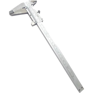 150mm Plastic Slide Caliper, Double Scale Vernier Caliper – White Color image