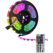 16Colour Rgb 5050 Dc 12V Led Strip Light With Remote- 5 Meter Rgb Colour Fairy Lights For Ceiling Decoration - Rgb Led Strip Light - rgb light image