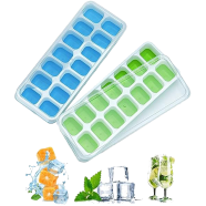 1PC 14-Grid Silicone Ice Cube Tray with Lid – Creative Square Molds for Cocktails, Juices and DIY Desserts image