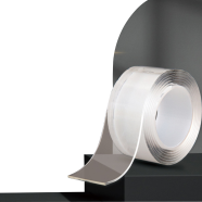 1mm Thick 3cm Wide 2Meter Long/3.8 Tube Core Clear Nano Double Side Adhesive Tape- 1pcs image