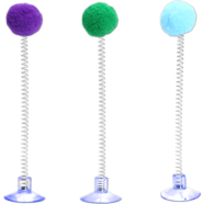 1pc Spring Cat Toy, Spring Toy with Ball, Pet Interactive Toy image