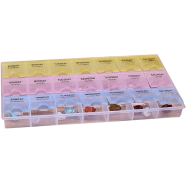 21 Slots Multicolor 7 Days Health Care Pill Case Plastic Medicine Container icon