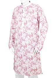 Maroon printed Short Panjabi image