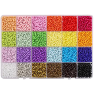24 Color Seed Beads For Jewelry Making Plus Free Storage Box image