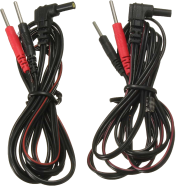 2Pcs Replacement Electrode Lead Wires Standard Connect Cables Pin 2mm For Tens/Ems Massage Digital Electronic Therapy Machines (Any Colour) image