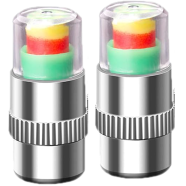 2 Pcs Motorcycle Tire Pressure Valve Cap Sensor Safety Indicator Eye Tire Pressure Inspection Diagnostic Tool icon